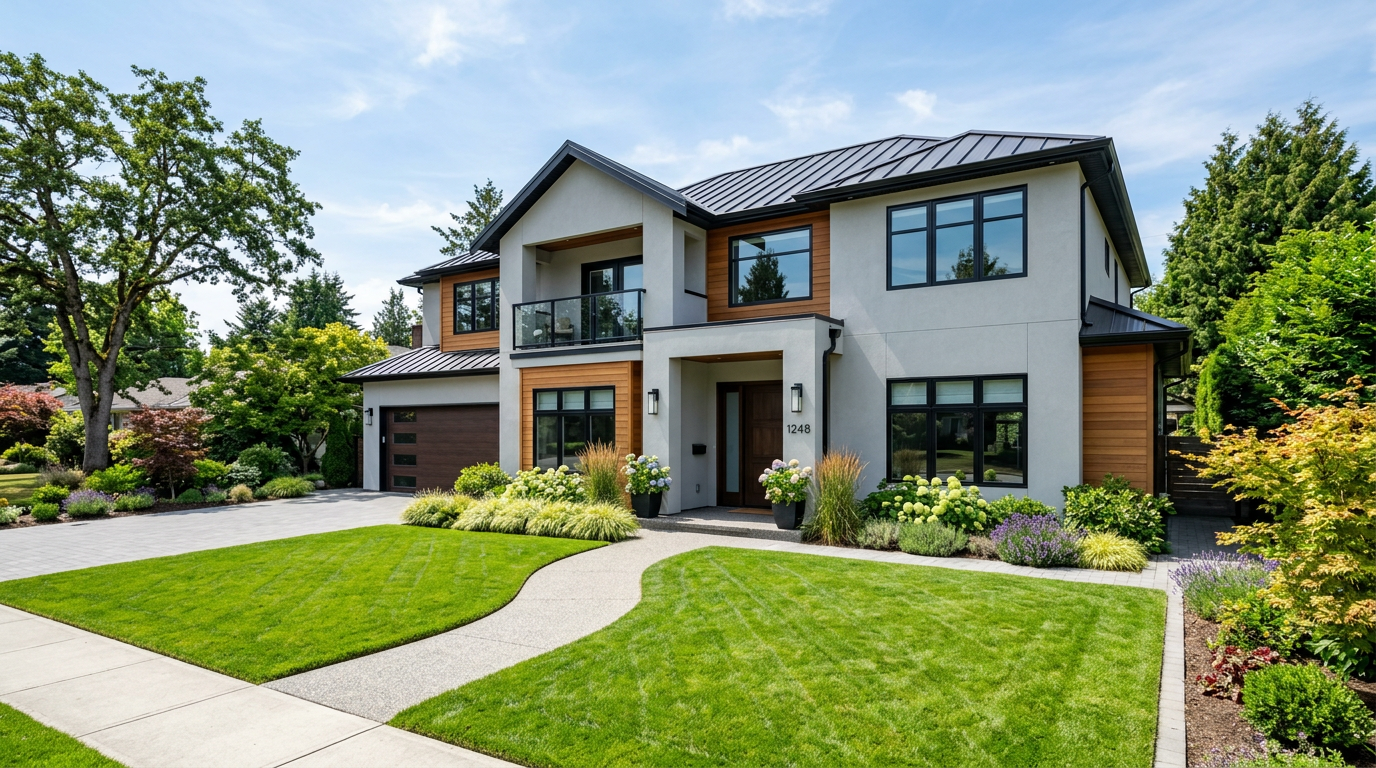 Modern family home used in a seller lead ad